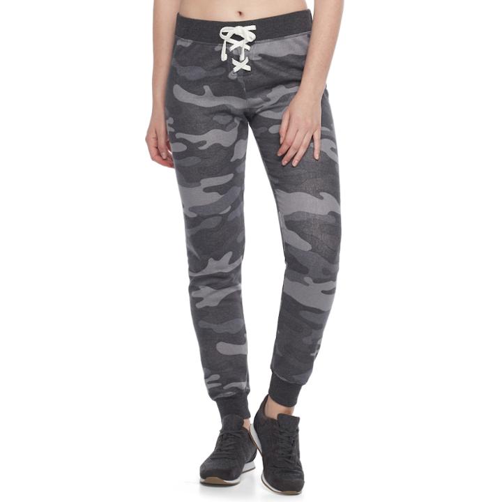 Juniors' So&reg; Lace-up Jogger Pants, Teens, Size: Xs, Light Grey