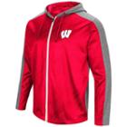 Men's Campus Heritage Wisconsin Badgers Sleet Full-zip Hoodie, Size: Large, Dark Red