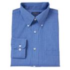 Men's Croft & Barrow&reg; Fitted Solid Easy Care Spread-collar Dress Shirt, Size: 14.5-32/33, Blue (navy)