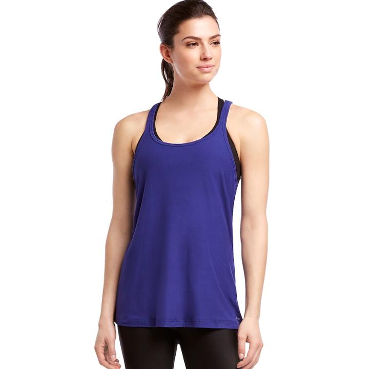 Women's Jockey Sport Absolute Strappy Back Tank, Size: Medium, Blue