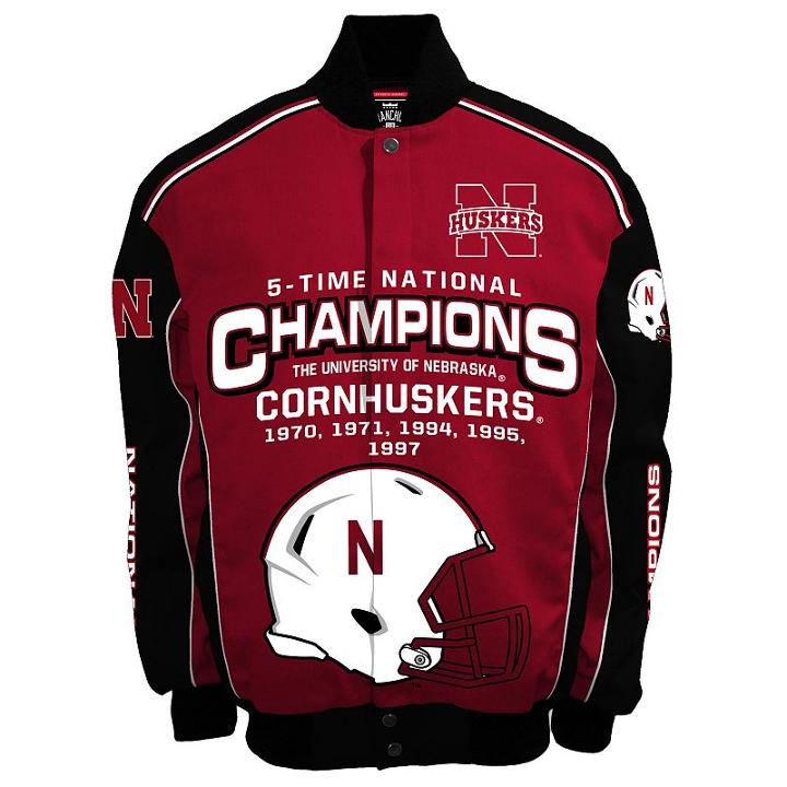 Men's Franchise Club Nebraska Cornhuskers Champions Twill Jacket, Size: Small, Red