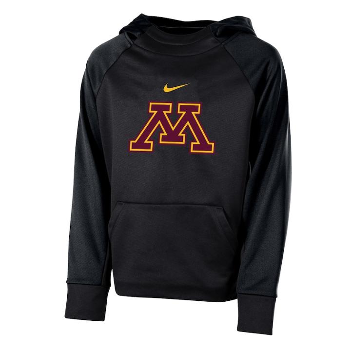 Boys 8-20 Nike Minnesota Golden Gophers Therma-fit Colorblock Hoodie, Size: S 8, Grey