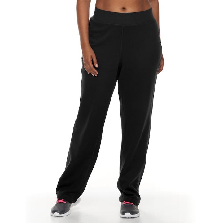Plus Size Tek Gear&reg; Basic Fleece Pants, Women's, Size: 3x Short, Black