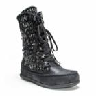 Muk Luks Lilly Women's Sweater Knit Boots, Girl's, Size: 7, Black