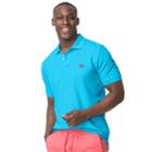 Men's Chaps Stretch Solid Pique Polo, Size: Medium, Blue