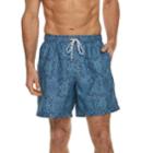 Men's Croft & Barrow&reg; Medallion Printed Swim Trunks, Size: Xl, Med Blue