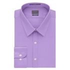 Men's Arrow Stretch Slim-fit Solid Point-collar Dress Shirt, Size: 14 32/33, Lt Purple