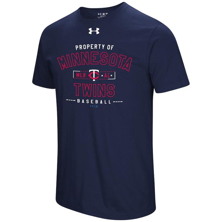 Men's Under Armour Minnesota Twins Crushed It Tee, Size: Small, Blue (navy)