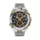 Bulova Men's Precisionist Two Tone Stainless Steel Chronograph Watch - 98b228, Multicolor