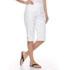 Petite Croft & Barrow&reg; Crisscross Skimmer Capris, Women's, Size: 16 Petite, White