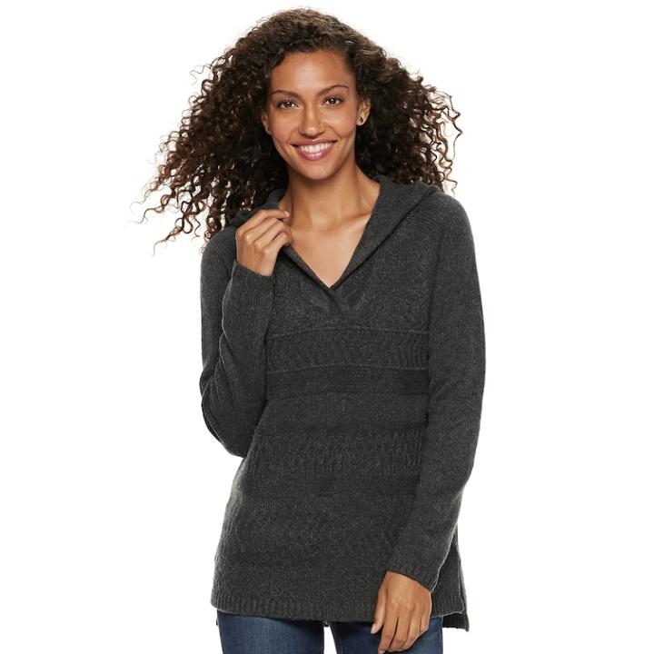 Women's Sonoma Goods For Life&trade; Supersoft Hoodie, Size: Medium, Dark Grey
