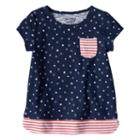 Girls 4-10 Jumping Beans&reg; Stars & Stripes Mock Layered Tee, Girl's, Size: 5, Lt Orange