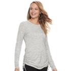 Women's Apt. 9&reg; Ruched Drawstring Tunic, Size: Xxl, Med Grey