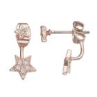 Lc Lauren Conrad Star Jacket Earrings, Women's, Light Pink