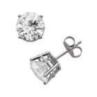Forever Brilliant 14k White Gold 3 4/5-ct. T.w. Round-cut Lab-created Moissanite Stud Earrings, Women's