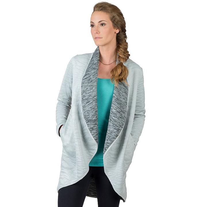 Women's Soybu Ada Reversible Cardigan Coat, Size: Large, Light Grey