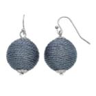 Blue Thread Wrapped Crispin Drop Earrings, Women's