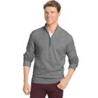 Big & Tall Izod Classic-fit Marled Quarter-zip Sweater, Men's, Size: 2xb, Grey (charcoal)