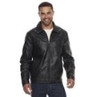 Men's Dockers Faux-leather Jacket, Size: Large, Black