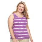 Plus Size Sonoma Goods For Life&trade; Layering Tank, Women's, Size: 3xl, Med Purple
