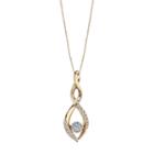 14k Gold 1/3 Carat T.w. Certified Diamond Twist Teardrop Pendant Necklace, Women's, Size: 18, White