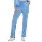 Women's Juicy Couture Velour Bootcut Pants, Size: Large, Med Blue
