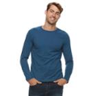 Men's Apt. 9&reg; Premier Flex Modern-fit Stretch Tee, Size: Small, Dark Blue