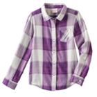Girls 4-10 Jumping Beans&reg; Long Sleeve Sparkle Button-front Shirt, Size: 4, Lt Beige