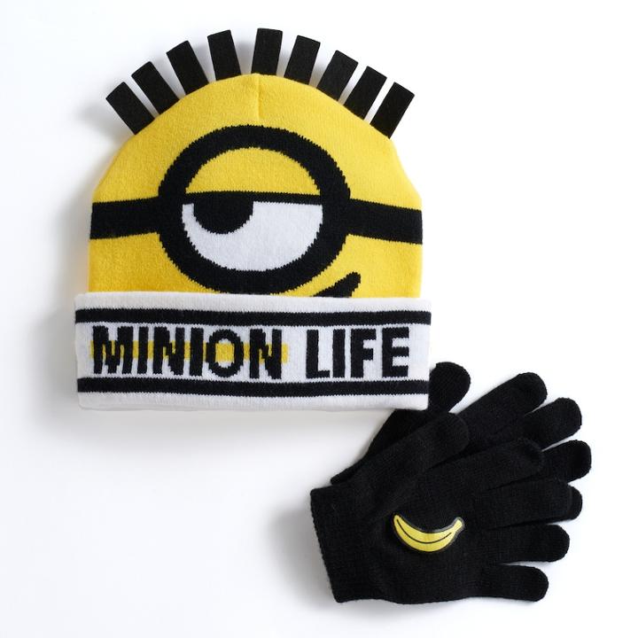 Boys 4-20 Minions Hat & Gloves Set, Multicolor