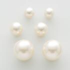 Gold-tone Simulated Pearl Stud Earring Set, Women's, White