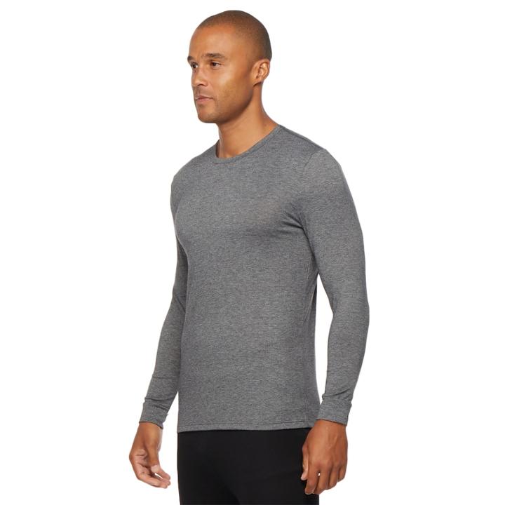 Men's Heat Keep Thermal Performance Base Layer Tee, Size: L Tall, Grey