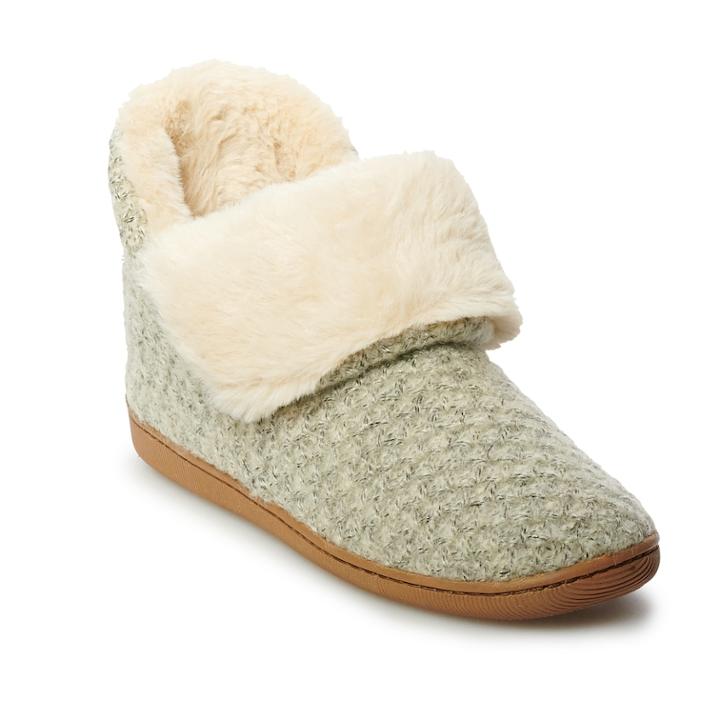 Women's Sonoma Goods For Life&trade; Sweater Bootie Slipper, Size: Large, Oatmeal