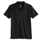 Boys 4-7 Chaps School Uniform Solid Performance Polo, Boy's, Size: 7, Black