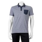 Men's Silver Lake Striped Polo, Size: Medium, Dark Blue