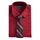 Boys 8-20 Chaps Shirt & Tie Set, Size: 8, Dark Red