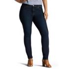 Plus Size Lee Rebound Slim Fit Skinny Jeans, Women's, Size: 24w Short, Dark Blue