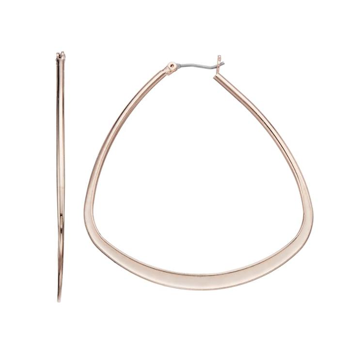 Nickel Free Geometric Hoop Earrings, Women's, Pink
