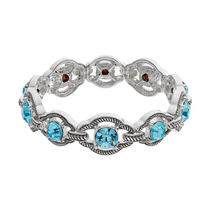 Napier Rope Textured Link Stretch Bracelet, Women's, Blue