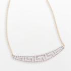 Diamond Fascination 14k Gold Diamond Accent Greek Key Necklace, Women's, Size: 16, White