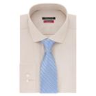 Men's Van Heusen Slim-fit Flex Collar Dress Shirt & Tie, Size: Xl-34/35, Lt Beige