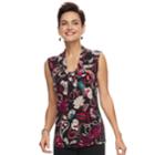 Women's Dana Buchman Knot-front Top, Size: Xl, Dark Pink