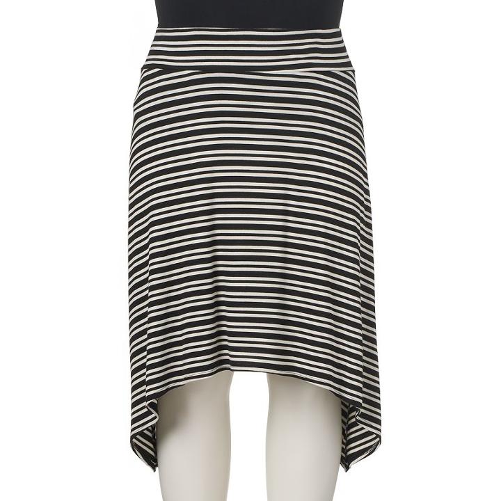 Plus Size Juniors' Joe B Sharkbite Midi Skirt, Girl's, Size: 3xl, Oxford
