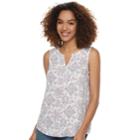 Women's Sonoma Goods For Life&trade; Printed Tank, Size: Xxl, Dark Red