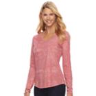 Women's Sonoma Goods For Life&trade; Essential V-neck Tee, Size: Xl, Pink