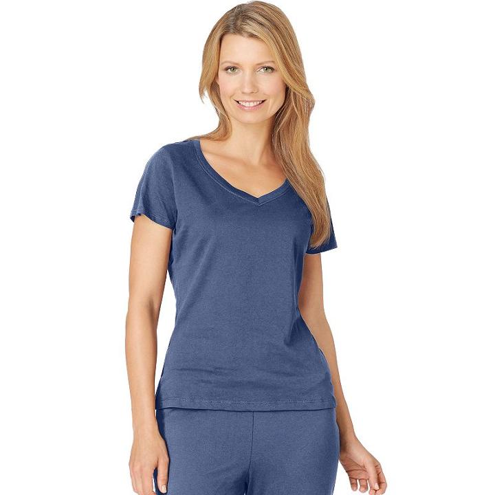 Women's Jockey Solid Tee, Size: Small, Blue