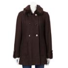 Women's Excelled Wool-blend Walker Coat, Size: Xl, Brown