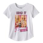 Disney's Girl Meets World Liv & Maddie Girls 7-16 Sing It Loud Glitter Graphic Tee, Size: Large, White