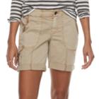 Women's Sonoma Goods For Life&trade; Utility Shorts, Size: 6, Light Grey