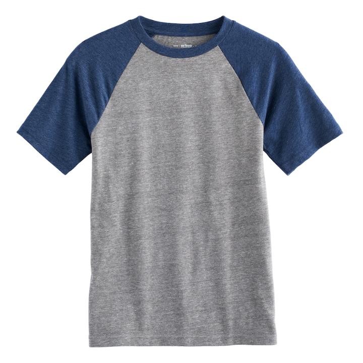 Boys 8-20 Urban Pipeline Colorblock Tee, Size: Large, Med Grey