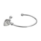 Fiora Stainless Steel Lsu Tigers Charm Cuff Bracelet, Women's, Size: 7.5, Grey